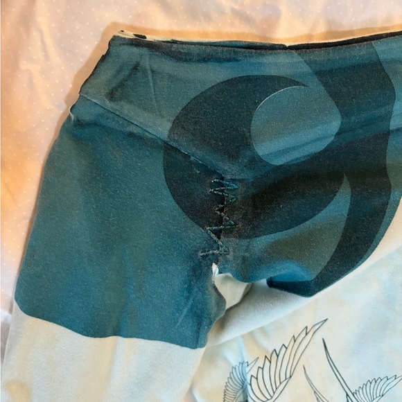 Elegant Blue Bird Pattern shirt vintage Y2K - Picture 6 of 11